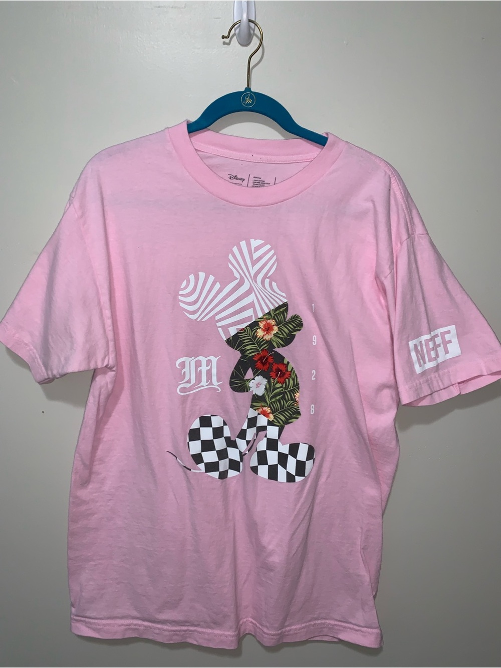 Disney & Neff Pink Mickey Mouse Graphic T-Shirt